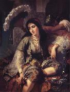 Ange Tissier Algerian Woman and her slave oil painting artist